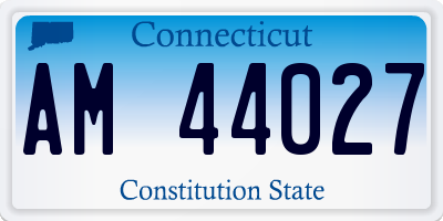 CT license plate AM44027