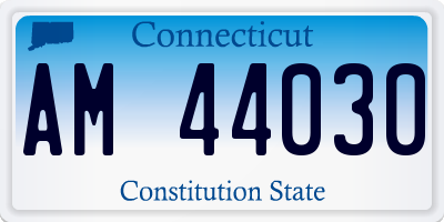 CT license plate AM44030