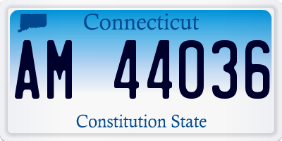 CT license plate AM44036