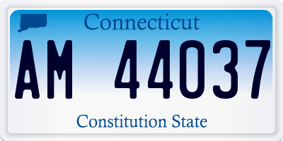 CT license plate AM44037