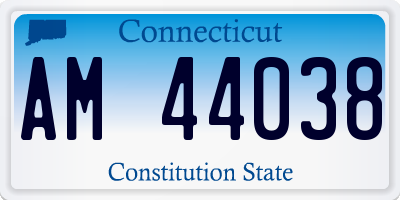 CT license plate AM44038