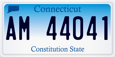 CT license plate AM44041