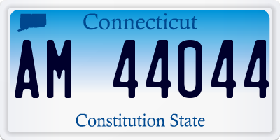 CT license plate AM44044