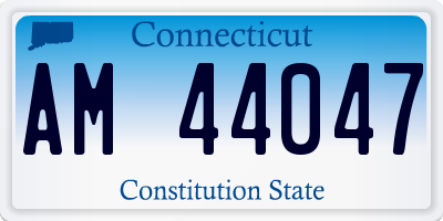 CT license plate AM44047
