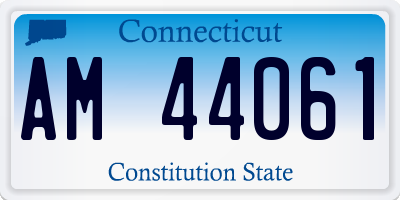 CT license plate AM44061