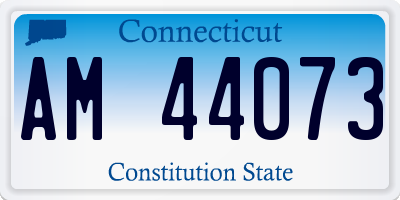 CT license plate AM44073