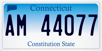 CT license plate AM44077