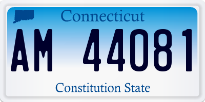 CT license plate AM44081