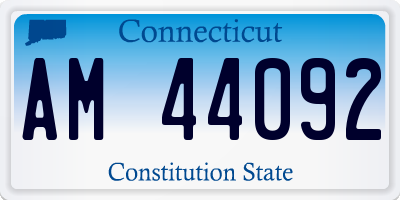 CT license plate AM44092