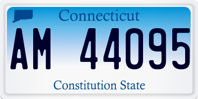 CT license plate AM44095