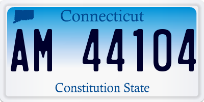CT license plate AM44104