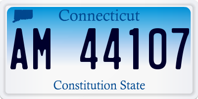 CT license plate AM44107