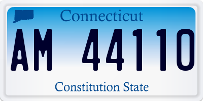 CT license plate AM44110
