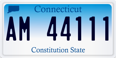 CT license plate AM44111