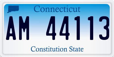 CT license plate AM44113