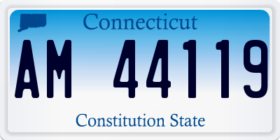 CT license plate AM44119