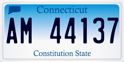 CT license plate AM44137