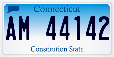 CT license plate AM44142