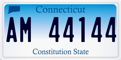 CT license plate AM44144