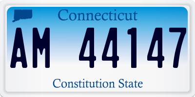 CT license plate AM44147