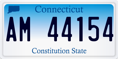 CT license plate AM44154