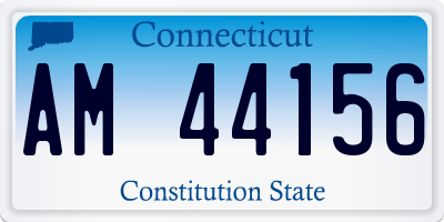 CT license plate AM44156