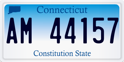 CT license plate AM44157
