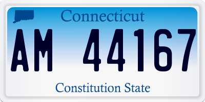 CT license plate AM44167