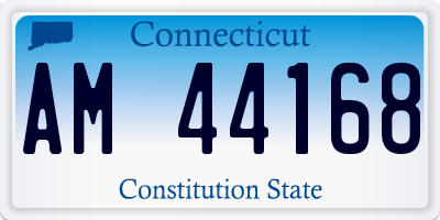 CT license plate AM44168