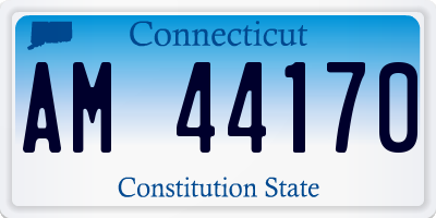 CT license plate AM44170