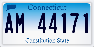 CT license plate AM44171