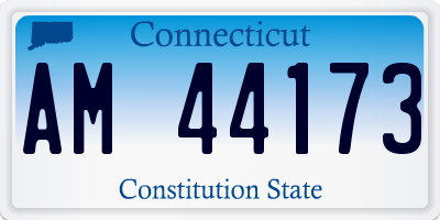 CT license plate AM44173