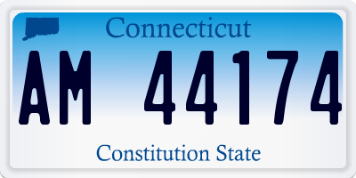 CT license plate AM44174