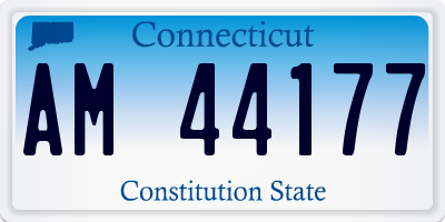 CT license plate AM44177