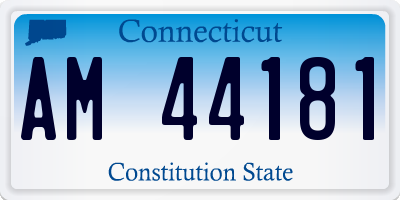CT license plate AM44181
