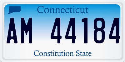 CT license plate AM44184