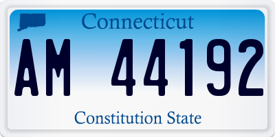 CT license plate AM44192
