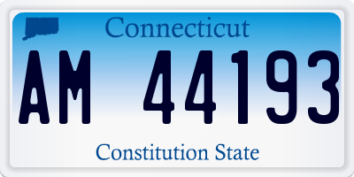 CT license plate AM44193