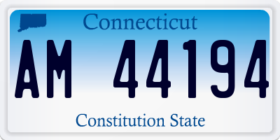 CT license plate AM44194