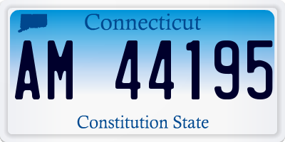 CT license plate AM44195