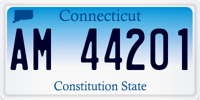 CT license plate AM44201