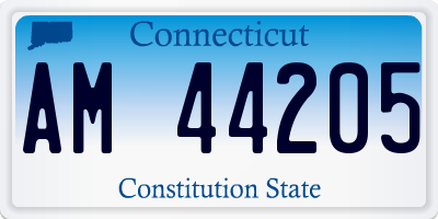 CT license plate AM44205