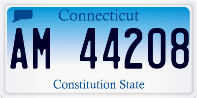 CT license plate AM44208