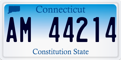 CT license plate AM44214