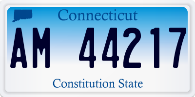 CT license plate AM44217