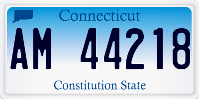 CT license plate AM44218