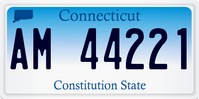 CT license plate AM44221