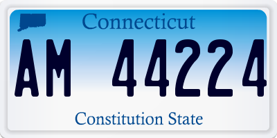 CT license plate AM44224