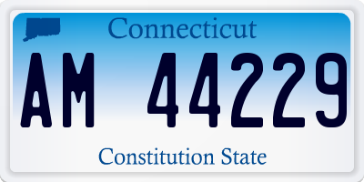 CT license plate AM44229