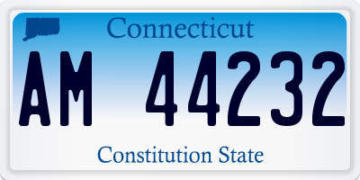 CT license plate AM44232